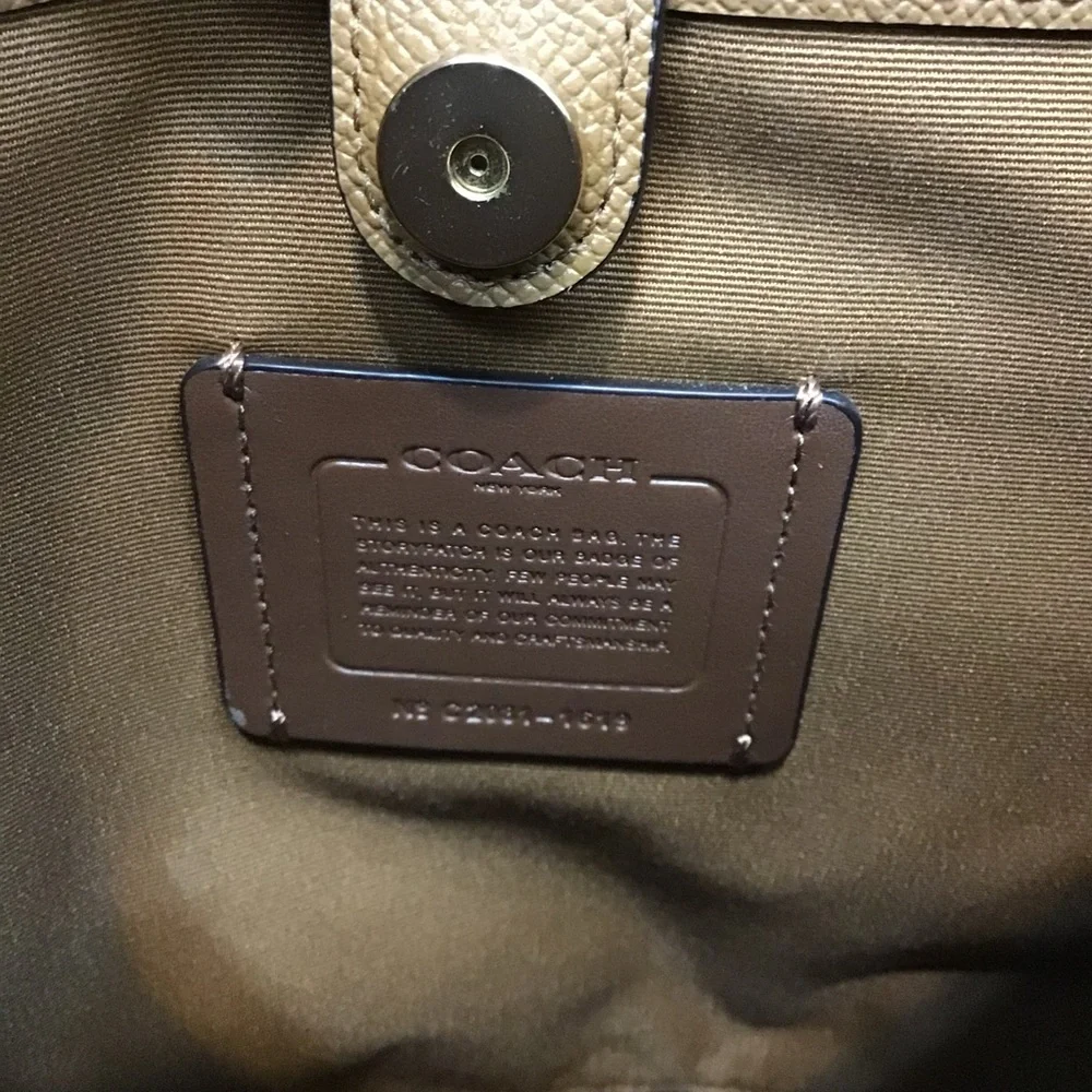 Coach Small Town Bucket Bag in Signature Canvas with a watermelon print. EUC - Picture 10 of 16